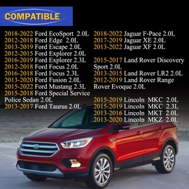 UF670 Ignition Coil & LTR6BHX Double Iridium Spark Plug for Ford Focus Edge Escape Explorer Fusion Mustang Taurus EcoSport/Jaguar F-Pace XE XF/Lincoln MKC MKT MKZ/Land Rover LR2 Replace# DG546 5C1873