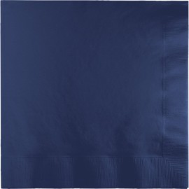 Club Pack of 250 Navy Premium 3-Ply Disposable Dinner Party Napkins 8.75"