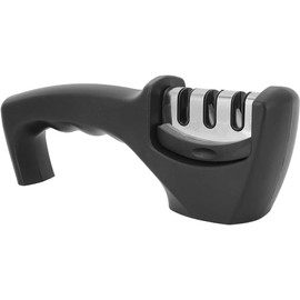 Afilador de Cuchillos 3 en 1 Herramienta de Afilado Manual con Esmeril de Acero de Tungsteno y Cerámica ABS 20 X 4,5 X 7 Cm para Cuchillos de Cocina Tijeras Chef Cocineros Caseros