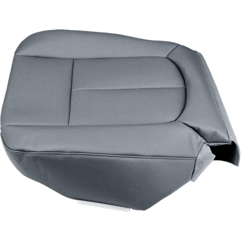 Gray Front Driver Side Bottom & Foam Cushion Replacement Leather