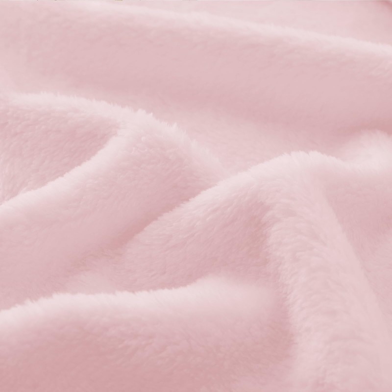 WAVVE Fleece Blanket Sofa Throw Pink 4ft x 5ft -