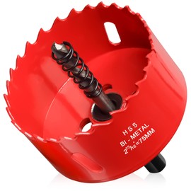 75mm Hole Saws Cutter, HSS Bi-Metal Drill Bit for Wood, Plastic, UPVC, Fiberglass and Plasterboard