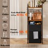 Furnulem 2 Tiers Laundry Hamper with Wooden Shelf and Hooks,