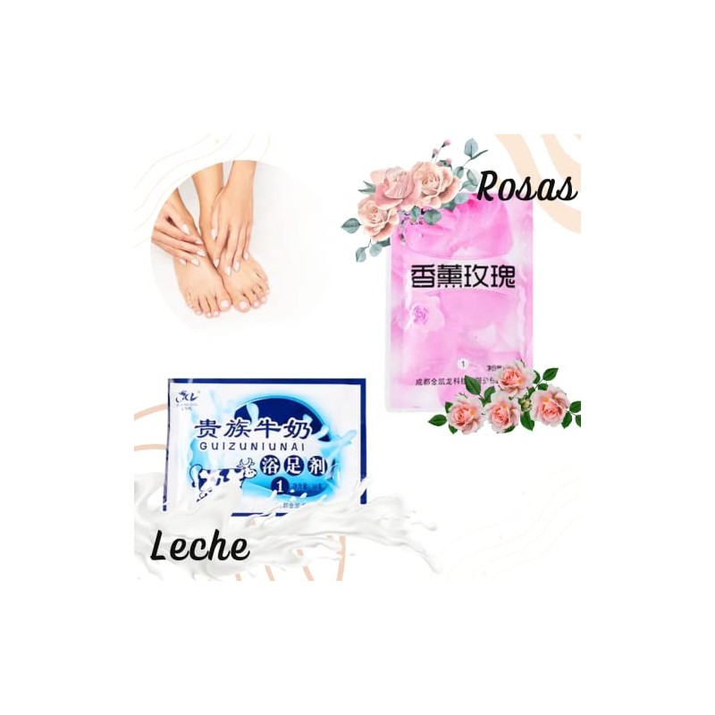 2pcs Mascarillas Jelly Spa Gelatina Pedicure y Manicure Exfoliantes (Leche)