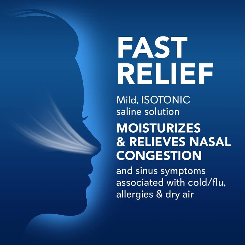 SinuCleanse Daily Care Sterile Saline Nasal Spray, Ultra Fine Mist,