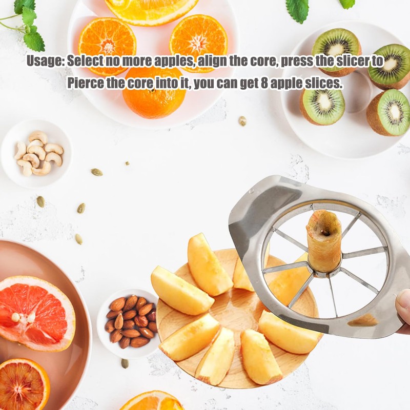 Stainless Steel Apple Cutter – Heavy-Duty Apple Slicer & Corer