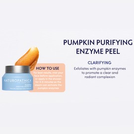 Naturopathica Pumpkin Purifying Enzyme Peel, Exfoliator to Help Prevent Clogged Pores, 1.7 oz