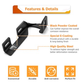 WeiSen Hood Hinge Ditch Light Mounting Brackets Compatible with Nissan Frontier 2005-2021, Fit Xterra 2005-2015 2nd Gen for Auxiliary Off Road Pod Work Light