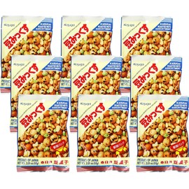 Kasugai Roasted Nuts Assortment (Mame Mix) Net Wt. 2.01oz/57g (9 Pack)