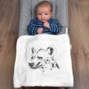 Azeeda 'Hyena Side View' Cotton Baby Blanket/Shawl (BY00039888)