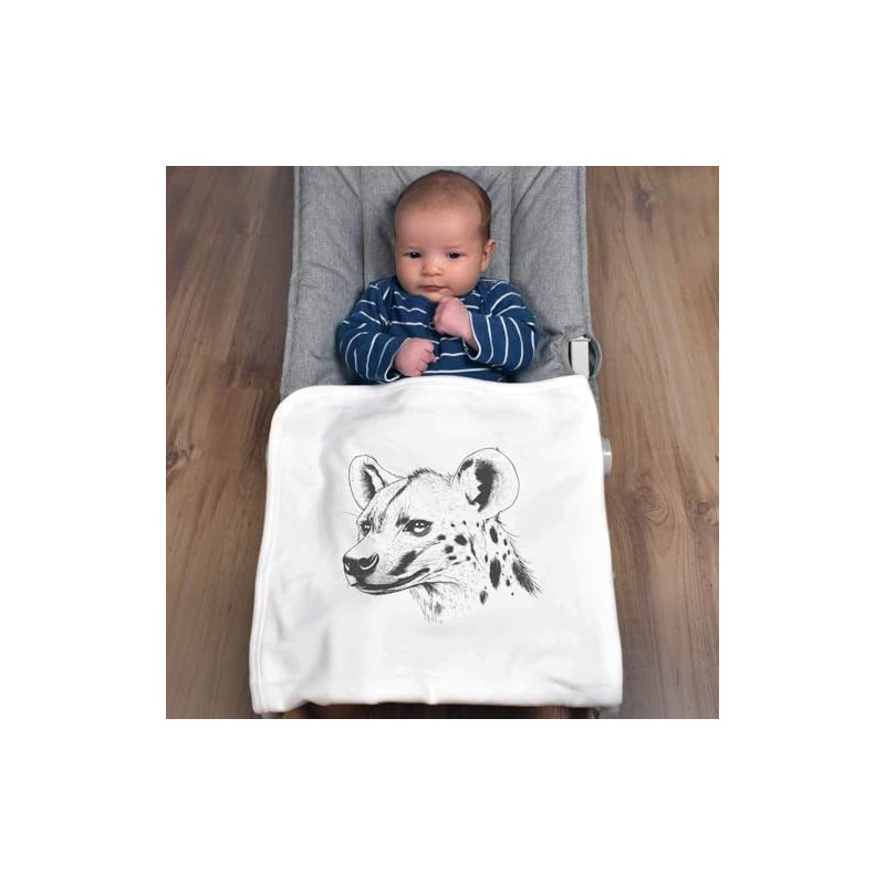 Azeeda 'Hyena Side View' Cotton Baby Blanket/Shawl (BY00039888)