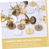 TEHAUX 150 Sets Earring Backs for Studs Gold Earring Bezel