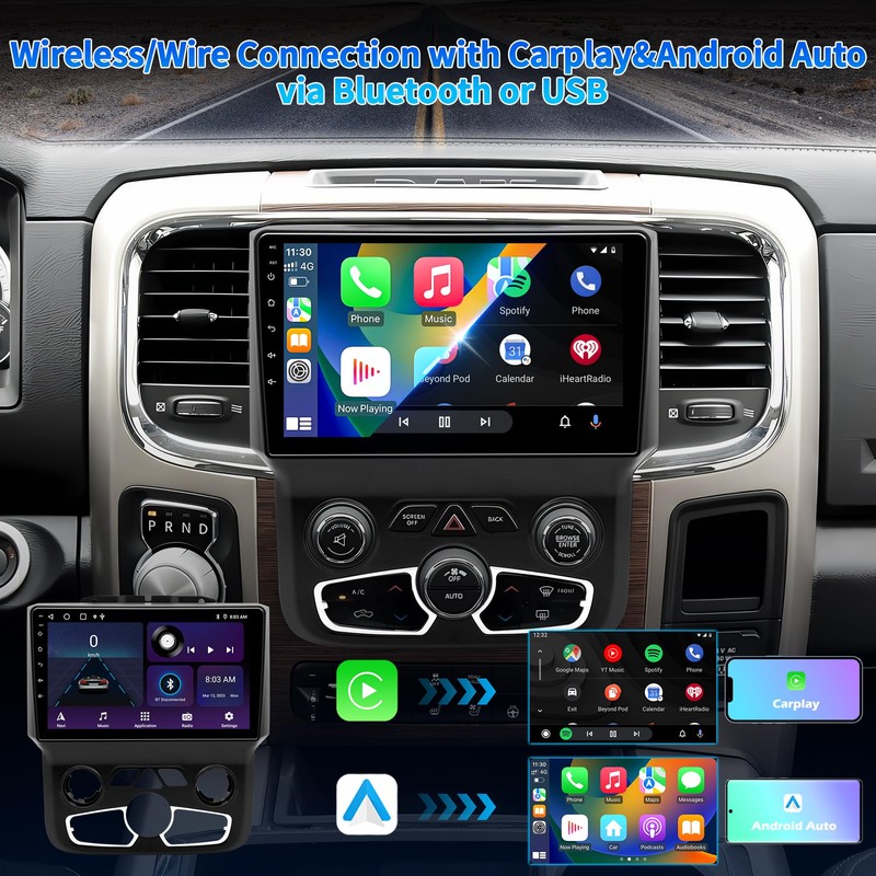 Car Stereo Radio for Dodge RAM 1500 2500 3500, Android