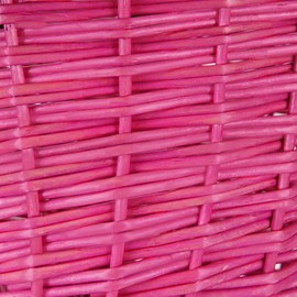 EIRONA Bicycle Wicker Basket for Kids Bike, Scooter, Tricycle, Stroller, Girl Rattan Basket, Kids Bike Accessories, Pink