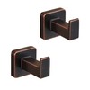 FORBATH Bronze Towel Hooks，Bathrooms Coat Hooks Wall Mounted，Oil Rubbed Square