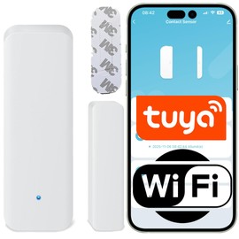 Sone Smart One Door Sensor Alarm, Window Sensor Wireless. Alarm in Real Time. WiFi Smart Life/Tuya App Compatible with Alexa/Google Home