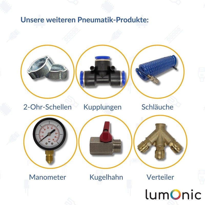 Lumonic I 20 x 1-Ear Clamps 7.3-9.0 mm I V2A