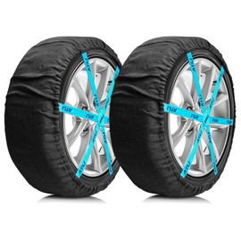 Snow Chain: Non-Metal, No Jack Up, Textile Snow Chain, FB70-77, Tire Chain, Non-Metal, Fabric, Easy Installation, Light Vehicles, Anti-Slip (FB72)