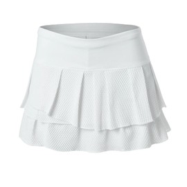 Lucky In Love - Falda plisada ondulada, Blanco, X-Large