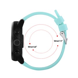 Turnwin 18mm 20mm 22mm Width Silicone Quick Release Wristband Replacement Sports Straps Bracelet Watch Band Women Men Strap with Quick Release Pins for Smartwatch (Width:22mm, Teal)