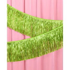 xo, Fetti Party Decorations Lime Green Fringe Banner - 4 ft. | Bachelorette Party Supplies, Birthday Photo Booth, Margarita Bach Decor, Bridal Shower Backdrop