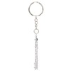 Flute Keychain Metal Key Ring Musical Instrument Ornament Silver