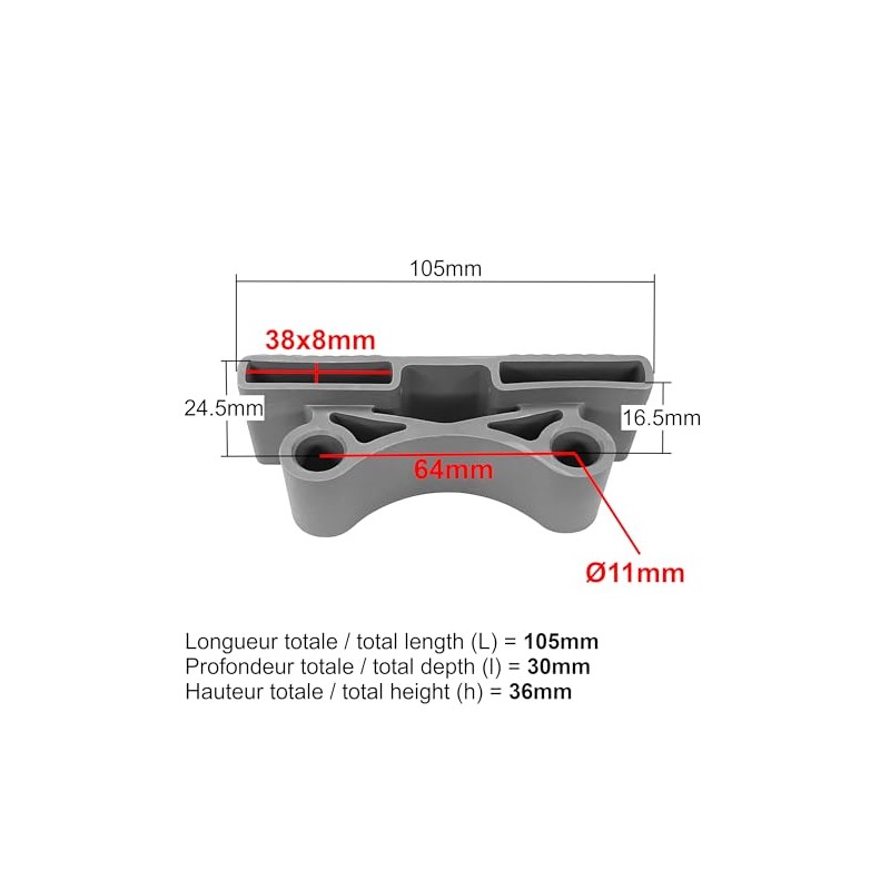 cyclingcolors 10 x Slatted Frame Caps Holder 38 mm End