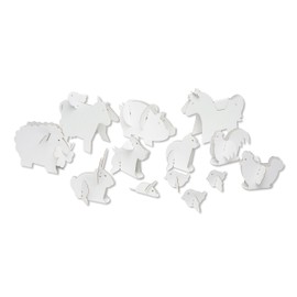 bibabox - The Farm Animals for Crafts and Colouring - Sustainable Toy and Craft Set Children, Farm Animals for Children, Great Gift Girls and Boys