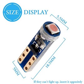 GLL - 10 bombillas LED T5 rosas, 74, 70, 37, 17, 2721, 3528, 5 mm, 1-3030-SMD para el interior del coche, velocímetro, tablero de instrumentos, indicador de clúster, panel de luz de tablero