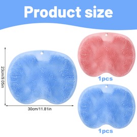 Foot Scrubber for Shower, 2 PCS Non-Slip Shower Foot Scrubber Mat with Suction Cups, Effective Foot Exfoliator and Pedicure Aid for Daily Foot Care