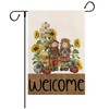 EDDERT Happy Fall Pumpkin Scarecrow Double Sided Burlap Garden Flags,