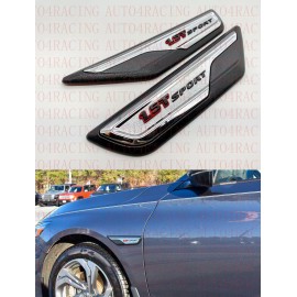 auto4racing 1.5T Sport Chrome Black Fender Accent Garnish Emblem Fit 2018-2022 Honda Accord