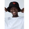 Keith Haring Smiling Heart Black Embroidered Bucket Hat Hat for