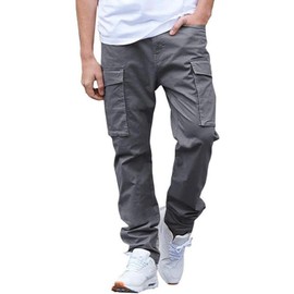 AIFARLD Men's Cargo Pants Lightweight Pants Relaxed Fit Stretch Joggers Hiking Travel Casual Work with Pockets Grey