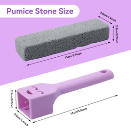 12 Pack Pumice Stones Scouring Stick with 2 Handles