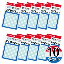 ニチバン マイタック カラーラベル 10個入 直径5mm ML1415-10P 白