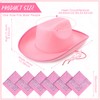 Coume 12 Pcs Adult Cowboy Hat for Women and Men