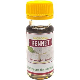 Liquid Microbial Rennet For Cheese Making, Vegetarian Milk Coagulant - 0.35 fl oz