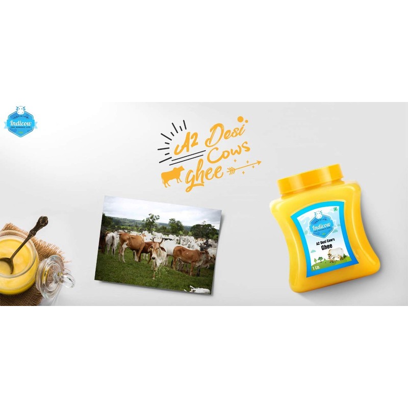 INDICOW A2 Cow Ghee (Grass Fed A2 Cows, Paleo and