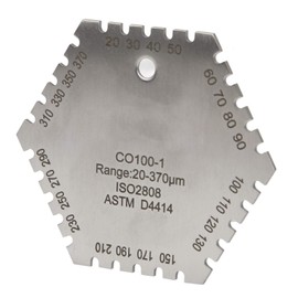 Wet Film Card CO100-1 20-370um Wet Film Card Stainless Steel Hexagonal Wet Film Comb Thickness Gauge Gauge