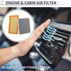 RATCHROLL Engine Cabin Air Filter Combo Set Filter Kit Air