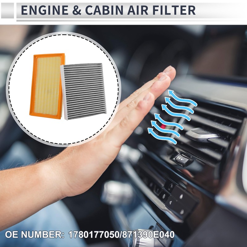 RATCHROLL Engine Cabin Air Filter Combo Set Filter Kit Air