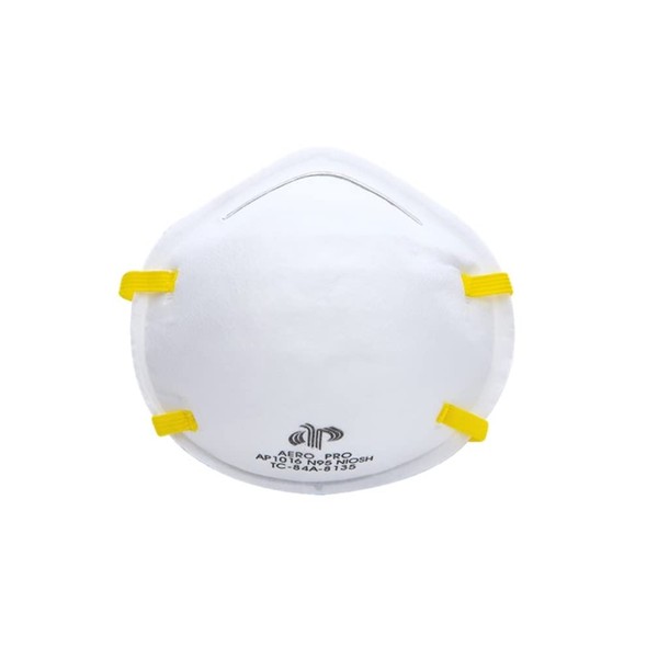 Aeropro N95 Mask, Made in Taiwan, NIOSH Approved, 20 Sheets Per Box, 3D Structure, Face Type, Over the Head Type, White, Normal