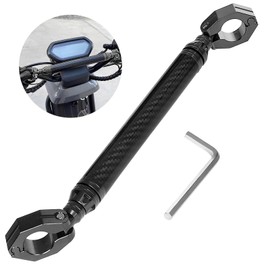 AICARS Motorcycle Handlebars Aluminum Alloy Motorcycle Cross Bar 22mm Adjustable Strength Levers Balance Handlebar Crossbar- Gray