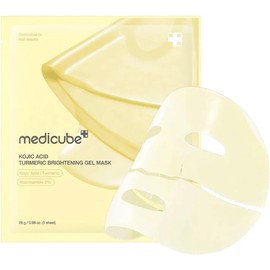 Kojic Acid Turmeric Brightening Gel Mask – 4 Pack – Deeply Nourishing Facial Mask to Lighten, Even Skin Tone & Reduce Dark Spots – Hydrating & Soothing Formula