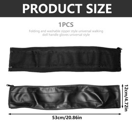 OUDQFCJ 1 Piece Pram Handle Cover, Baby Pram Handle Cover, Baby Pram Handle PU Leather Protective Cover, Armrest Protective Cover, Dustproof