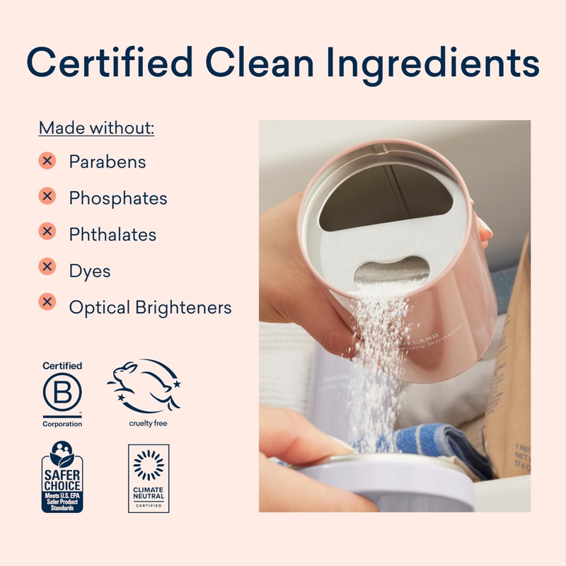 BLUELAND Oxi Laundry Booster Powder Refill 2-Pack, Fragrance Free &