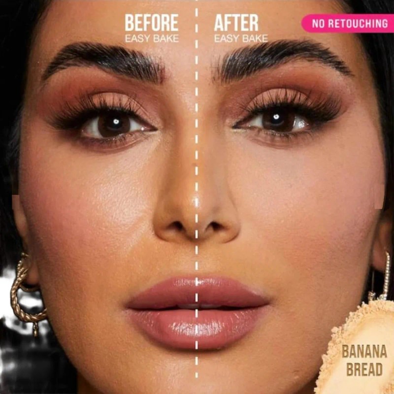 Huda Easy Bake Polvo, Fijar Maquillaje Claros, Medios Y Bron