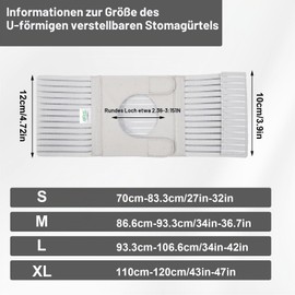 16 cm Wider Version Ostomy Belt, Practical Stoma Accessory (L)