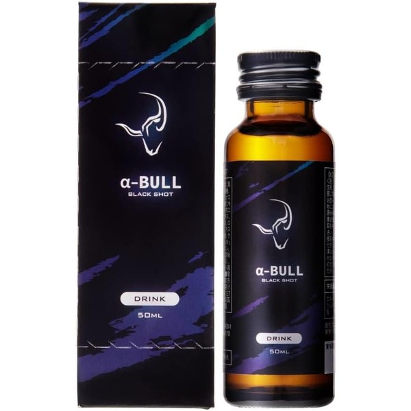 [Japanese Sports Supplements] α-BULL BLACK SHOT 50ml x 2 bottles